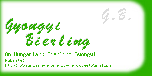 gyongyi bierling business card